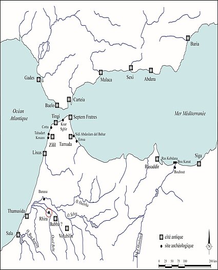 Fig. 1 : Localisation du site de Rirha au Maroc (C.-A. de Chazelles).